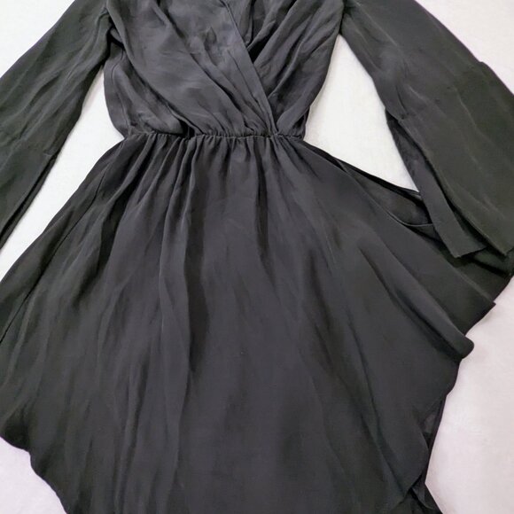 BLESS'ED ARE THE MEEK Split Bell Sleeve Dress 2 Asymmetrical V-Neck Surplice - Picture 4 of 9